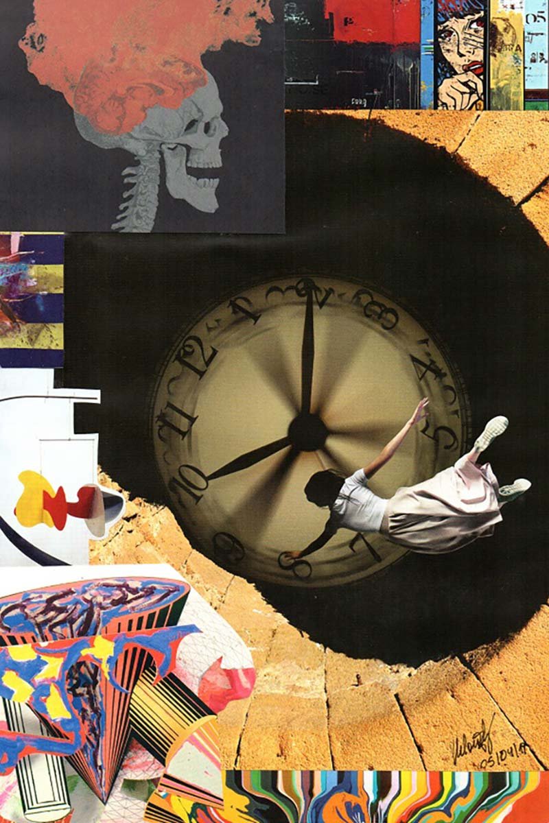 Página interior do livro Colagens, Rabiscos e Poesias
